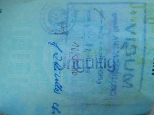 Visa-Stempel VPKA Seelow Dezember 1989
